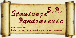 Stanivoje Mandrašević vizit kartica